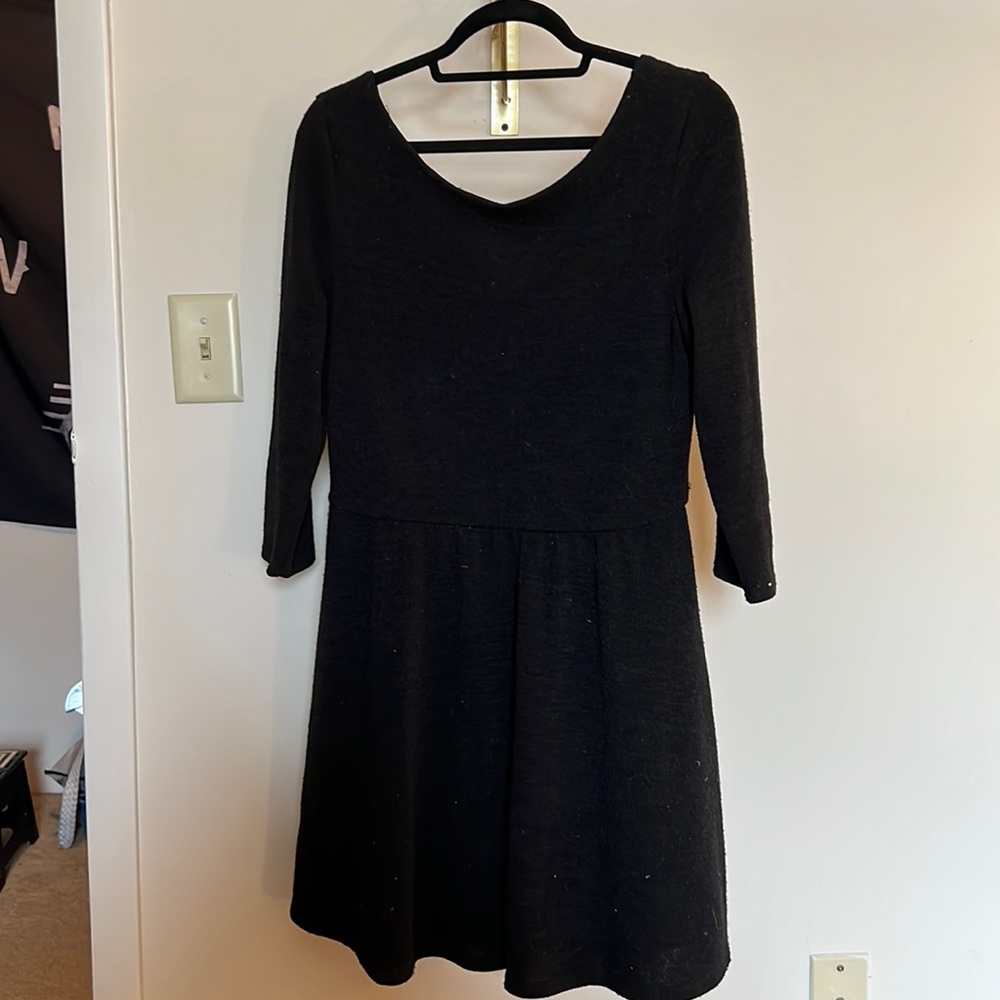 Black knitted dress